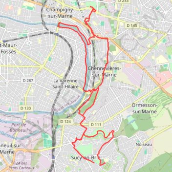 Itinéraire Le parc de Morbras, distance, dénivelé, altitude, carte, profil, trace GPS