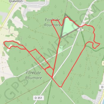 Itinéraire Roumare, distance, dénivelé, altitude, carte, profil, trace GPS