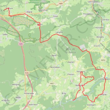 Itinéraire Vielsalm-Cherain 40km - Groene Route, distance, dénivelé, altitude, carte, profil, trace GPS