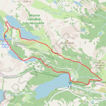 Itinéraire Tour des lacs, distance, dénivelé, altitude, carte, profil, trace GPS