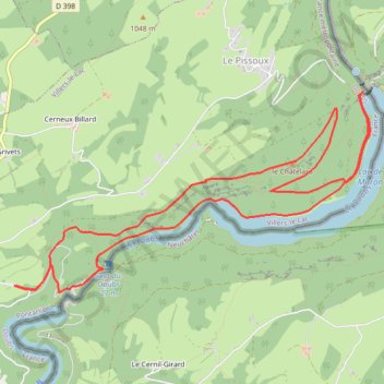 Itinéraire Les Gorges du Doubs du Saut au Barrage du Châtelot, distance, dénivelé, altitude, carte, profil, trace GPS