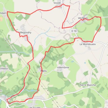 Itinéraire Monts de Guéret, distance, dénivelé, altitude, carte, profil, trace GPS