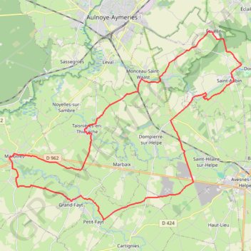 Itinéraire Moulin à eau des deux Helpes, distance, dénivelé, altitude, carte, profil, trace GPS