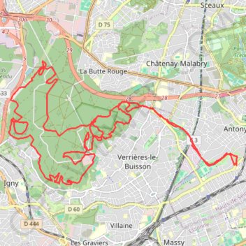 Itinéraire Randonnée bois Verrières, distance, dénivelé, altitude, carte, profil, trace GPS