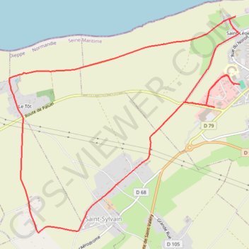Itinéraire Le tour de Saint-Valery-en-Caux, distance, dénivelé, altitude, carte, profil, trace GPS
