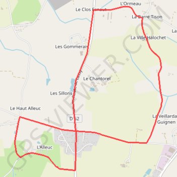 Itinéraire circuit guignen, distance, dénivelé, altitude, carte, profil, trace GPS