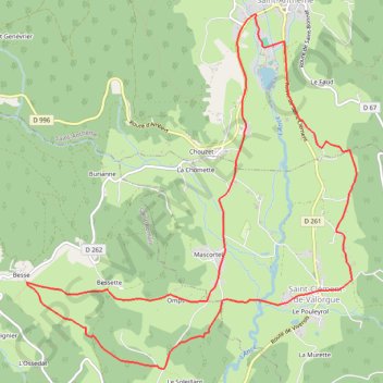 Itinéraire Vallée de l'Ance, distance, dénivelé, altitude, carte, profil, trace GPS