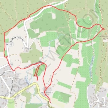 Itinéraire Les Bassacs, distance, dénivelé, altitude, carte, profil, trace GPS