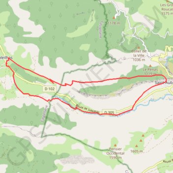Itinéraire Tra castel, distance, dénivelé, altitude, carte, profil, trace GPS