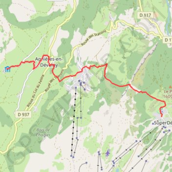 Itinéraire Superdévoluy à Lachaup (Tour du Dévoluy), distance, dénivelé, altitude, carte, profil, trace GPS