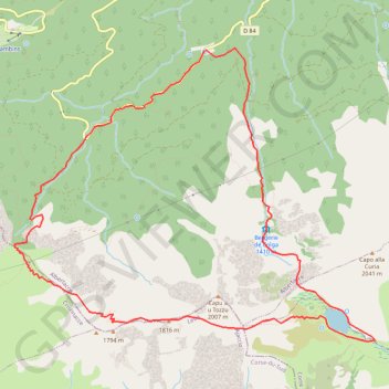 Itinéraire Lac de Nino (Corse), distance, dénivelé, altitude, carte, profil, trace GPS