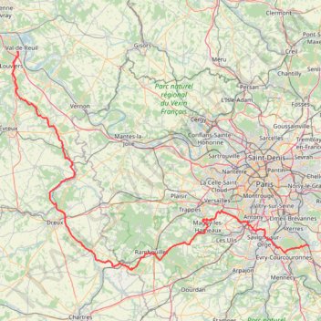 Itinéraire 5 Allée du Cormier (Combs-la-Ville) - 4 Residence des Pommiers (Val-de-Reuil), distance, dénivelé, altitude, carte, profil, trace GPS