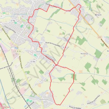 Itinéraire Odars Escalquens, distance, dénivelé, altitude, carte, profil, trace GPS