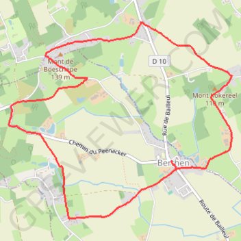 Itinéraire Sent de Berthen, distance, dénivelé, altitude, carte, profil, trace GPS