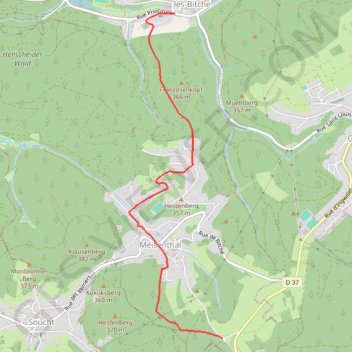 Itinéraire Sentier La Colonne - Saint Louis, distance, dénivelé, altitude, carte, profil, trace GPS