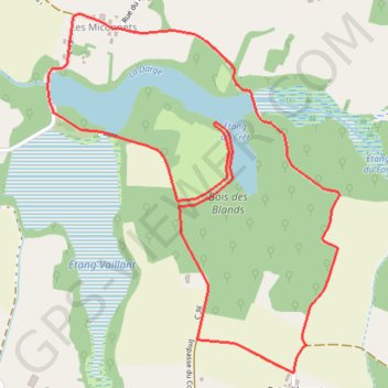Itinéraire Le sentier des étangs vaillant du crêt et du fort, distance, dénivelé, altitude, carte, profil, trace GPS