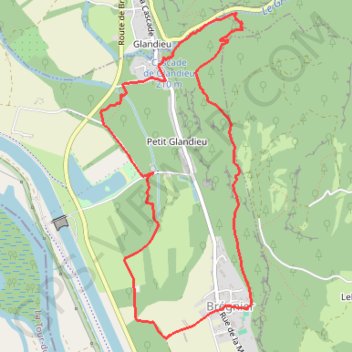 Itinéraire Sentier de l'eau, distance, dénivelé, altitude, carte, profil, trace GPS