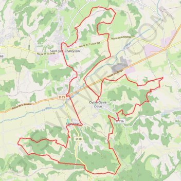 Itinéraire Boucle autour de Oytier-Saint-Oblas, distance, dénivelé, altitude, carte, profil, trace GPS