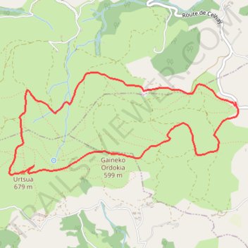 Itinéraire Mont Ursuya en circuit depuis RD 152, distance, dénivelé, altitude, carte, profil, trace GPS