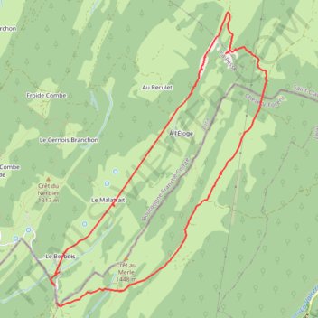 Itinéraire tour du cret au merle-21547650, distance, dénivelé, altitude, carte, profil, trace GPS