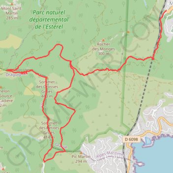 Itinéraire Crêtes des Grues, distance, dénivelé, altitude, carte, profil, trace GPS