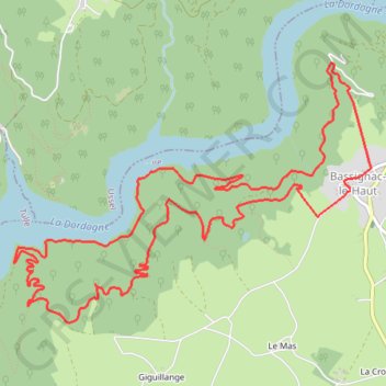 Itinéraire Vers le trou du loup - Bassignac, distance, dénivelé, altitude, carte, profil, trace GPS