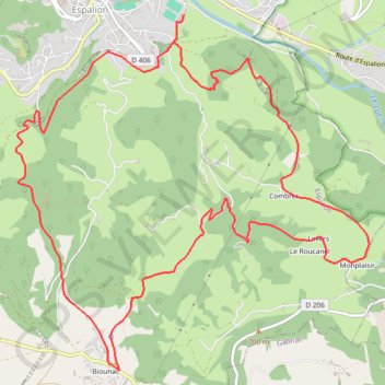 Itinéraire rando 1 espalion 2022, distance, dénivelé, altitude, carte, profil, trace GPS