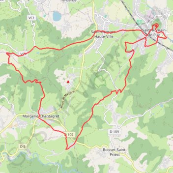 Itinéraire Tous à Saint-Romain - Saint-Romain-le-Puy, distance, dénivelé, altitude, carte, profil, trace GPS