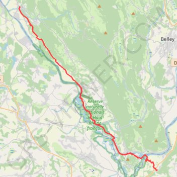 Itinéraire De Champagneux à Briord, distance, dénivelé, altitude, carte, profil, trace GPS