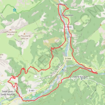 Itinéraire Les Richards, distance, dénivelé, altitude, carte, profil, trace GPS