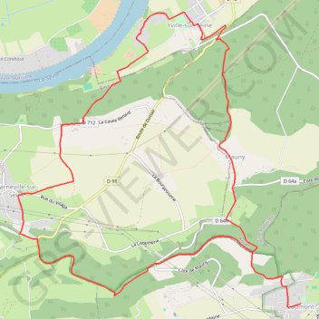 Itinéraire Autour de Caumont, distance, dénivelé, altitude, carte, profil, trace GPS