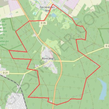 Itinéraire Tour de Pontcarré, distance, dénivelé, altitude, carte, profil, trace GPS
