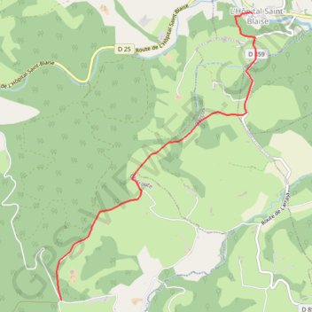 Itinéraire gr78 hop st blaise hoquy2, distance, dénivelé, altitude, carte, profil, trace GPS