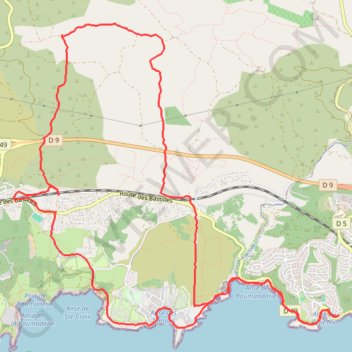 Itinéraire Boucle depuis Sausset-les-Pins, distance, dénivelé, altitude, carte, profil, trace GPS