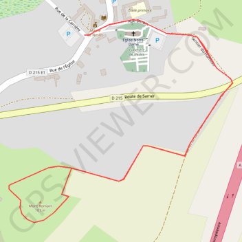 Itinéraire Sentier de la Motte Castrale - Nesles, distance, dénivelé, altitude, carte, profil, trace GPS