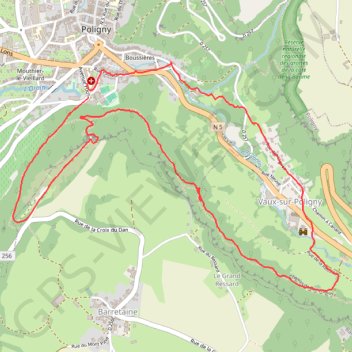Itinéraire La culée de Vaux, distance, dénivelé, altitude, carte, profil, trace GPS