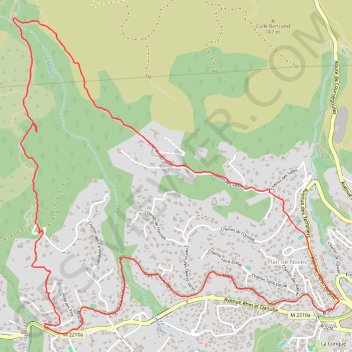 Itinéraire Circuit du Malvan, distance, dénivelé, altitude, carte, profil, trace GPS
