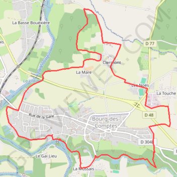 Itinéraire Circuit de la Réauté, distance, dénivelé, altitude, carte, profil, trace GPS