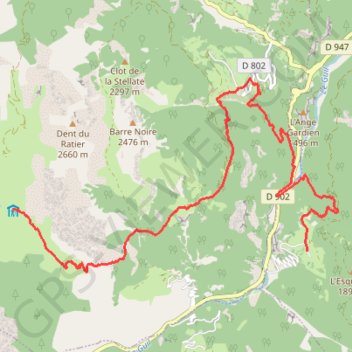 Itinéraire Jour 3 Monbardon au refuge de Furfande - 13,7 km, distance, dénivelé, altitude, carte, profil, trace GPS