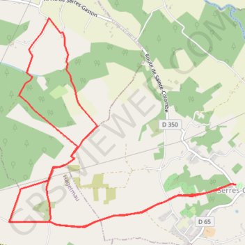 Itinéraire Serres-Gaston vers Sainte Colombe, distance, dénivelé, altitude, carte, profil, trace GPS