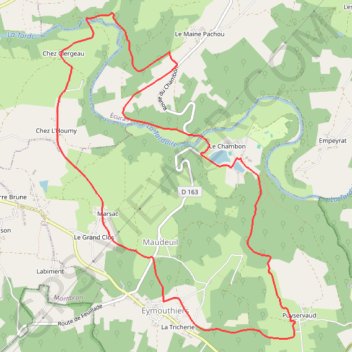 Itinéraire 6_le chambon_vtt_12 km_bleu, distance, dénivelé, altitude, carte, profil, trace GPS