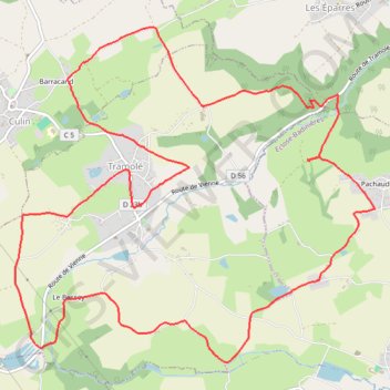 Itinéraire Tramolé (38), distance, dénivelé, altitude, carte, profil, trace GPS