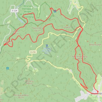 Itinéraire Oberhaslach : Ronde du Schneeberg, distance, dénivelé, altitude, carte, profil, trace GPS