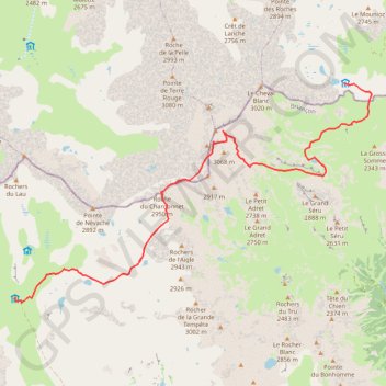 Itinéraire Mont Thabor, distance, dénivelé, altitude, carte, profil, trace GPS