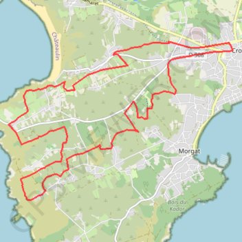 Itinéraire Circuit vtt de la pointe de Dinan, distance, dénivelé, altitude, carte, profil, trace GPS