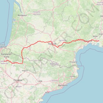 Itinéraire arles, distance, dénivelé, altitude, carte, profil, trace GPS