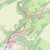 Itinéraire Au gré de mes pas - alentours Bomal - Belgique, distance, dénivelé, altitude, carte, profil, trace GPS