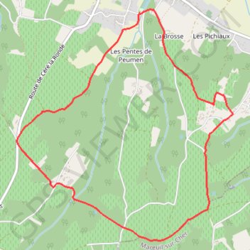 Itinéraire Boucle du coteau - Pouillé, distance, dénivelé, altitude, carte, profil, trace GPS