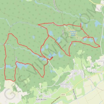 Itinéraire La forêt de Bonnevaux, distance, dénivelé, altitude, carte, profil, trace GPS