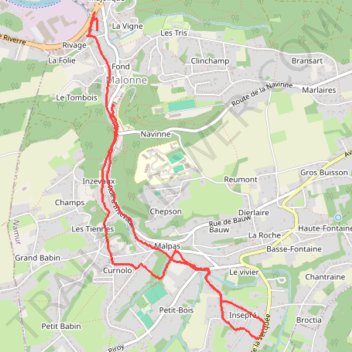 Itinéraire Floreffe Randonnée, distance, dénivelé, altitude, carte, profil, trace GPS